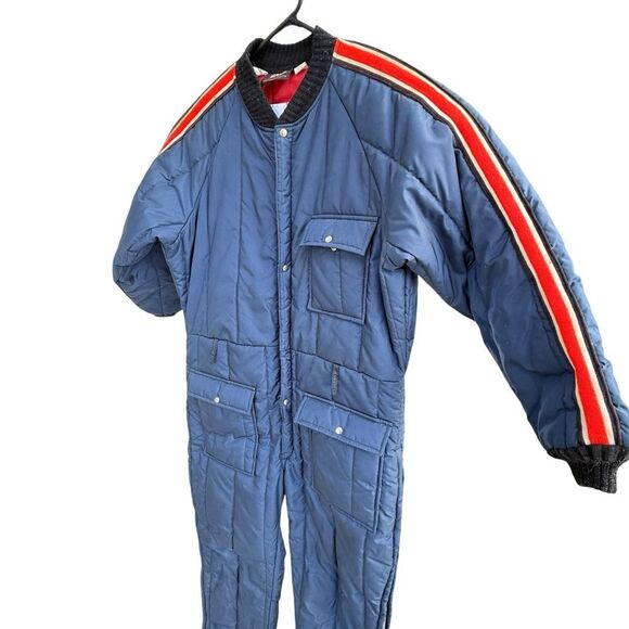 Retro Daco Navy Blue Snowmobile Ski Suit Size Men's XLarge Vintage - Picture 7 of 12